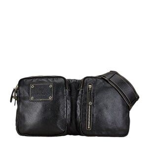 GUCCI Black Leather Shoulder Bag